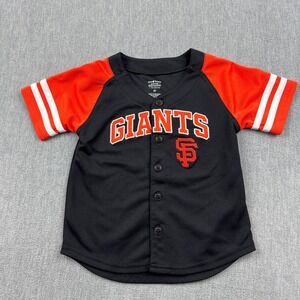 San Francisco Giants Jersey Shirt Toddler 2T Black Orange MLB Baseball Rare Sewn